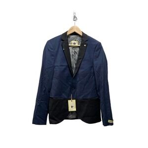 NWT Noose & Monkey Blue and Black ColorBlock Blazer Men’s Size 36R